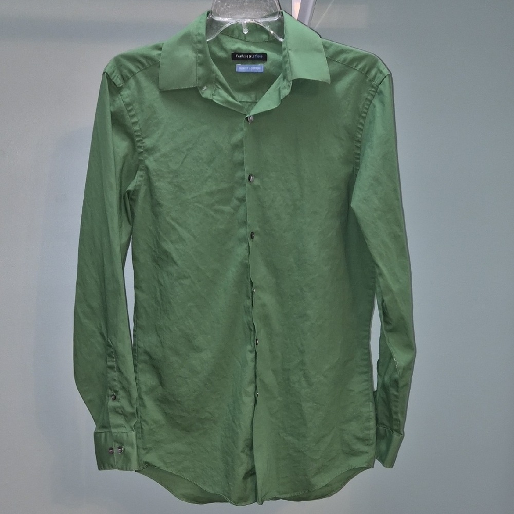Van Heusen Studio Men's Green Dress Shirt